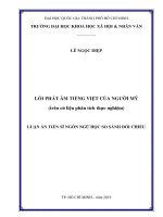 Lỗi phát âm tiếng việt của người mỹ (trên cứ liệu phân tích thực nghiệm)  