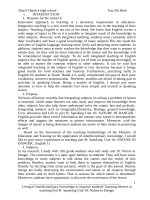 Using of interdisciplinary knowledge to improve students’ learning interest in teaching part b  speaking unit 10 nature in danger 