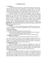 Some strategies used to teach reading skill to 10th grade students at ham romg high school 