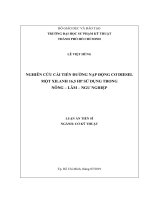 Luận án tiến sĩ Kỹ thuật: Nghiên cứu cải tiến đường nạp động cơ diesel một xilanh 16,5 HP sử dụng trong nông – lâm – ngư nghiệp