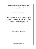 Biến đổi văn hóa trong quá trình chuyển đổi tôn giáo ở tây nam bộ, việt nam  