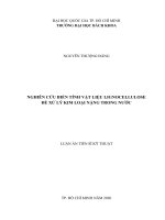 Nghiên cứu biến tính vật liệu lignocellulose để xử lý kim loại nặng trong nước  