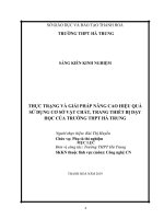 SKKN thực trạng và giải pháp nâng cao hiệu quả sử dụng cơ sở vật chất, trang thiết bị dạy học của trường THPT hà trung 