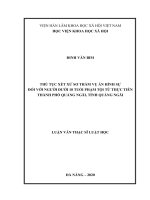 Thủ tục xét xử sơ thẩm vụ án hình sự đối với người dưới 18 tuổi phạm tội từ thực tiễn thành phố quảng ngãi, tỉnh quảng ngãi