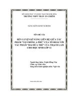 SKKN rèn luyện kĩ năng liên hệ giữa tác phẩm vợ chồng a phủ  của tô hoài với tác phẩm hai đứa trẻ của thạch lam cho học sinh kh 