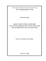 PHẠM VI XÉT XỬ PHÚC THẨM THEO LUẬT TỐ TỤNG HÌNH SỰ VIỆT NAM TỪ THỰC TIỄN TÒA ÁN NHÂN DÂN CẤP CAO TẠI ĐÀ NẴNG
