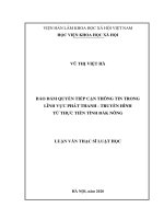BẢO ĐẢM QUYỀN TIẾP CẬN THÔNG TIN TRONG LĨNH VỰC PHÁT THANH - TRUYỀN HÌNH TỪ THỰC TIỄN TỈNH ĐẮK NÔNG