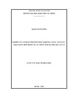 Luận văn thạc sĩ khoa học: Nghiên cứu áp dụng phương pháp khoảng cách – tần suất – nhận dạng mới trong xử lý – phân tích số liệu địa vật lý