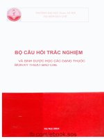 Bộ  trắc nghiệm - bào chế và sinh dược học