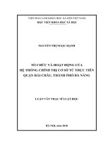 TỔ CHỨC VÀ HOẠT ĐỘNG CỦA  HỆ THỐNG CHÍNH TRỊ CƠ SỞ TỪ THỰC TIỄN  QUẬN HẢI CHÂU, THÀNH PHỐ ĐÀ NẴNG