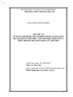SKKN sử dụng mô hình thí nghiệm trong giảng dạy để tạo hứng thú học tập cho học sinh lớp 11 THPT hoằng hóa 3 ở phần từ trường 
