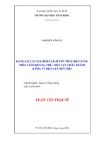 Đánh giá các giải pháp giảm tổn thất điện năng trên lưới điện hạ thế - điện lực Châu Thành (Công ty điện lực Bến Tre)