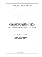SKKN rèn luyện kỹ năng giải các bài toán liên quan đến đồ thị của hàm số đạo hàm, góp phần nâng cao chất lượng ôn tập thi THPT quốc gia 