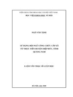 SỬ DỤNG đội NGŨ CÔNG CHỨC cấp xã từ THỰC TIỄN HUYỆN HIỆP đức, TỈNH QUẢNG NAM 