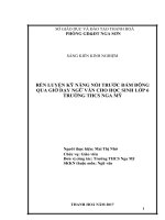 SKKN rèn luyện kĩ năng nói trước đám đông cho học sinh lớp 6 qua giờ dạy ngữ văn 