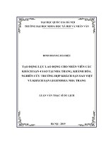 Tạo động lực lao động cho nhân viên các khách sạn 4 sao tại nha trang, khánh hòa  nghiên cứu trường hợp khách sạn sao việt và khách sạn legendsea nha trang 