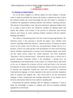 SKKN rèn luyện kỹ năng nói tiếng anh cho học sinh lớp 8 