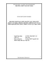 SKKN PHƯƠNG PHÁP dạy KIỂU bài ôn tập, TỔNG kết (PHẦN văn học) TRONG CHƯƠNG TRÌNH NGỮ văn 10 THEO ĐỊNH HƯỚNG PHÁT TRIỂN NĂNG lực học SINH 