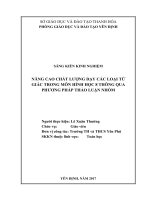SKKN nâng cao chất lượng dạy học các loại tứ giác trong trường THCS thông qua phương pháp thảo luận nhóm 