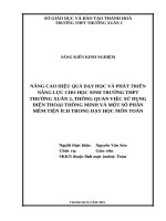 SKKN nâng cao hiệu quả dạy học và phát triển năng lực học sinh trường THPT thường xuân 2 