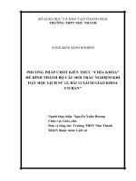 SKKN phương pháp chốt kiến thức chìa khóa để hình thành bộ câu hỏi trắc nghiệm khi dạy học lịch sử 12, bài 12, sách giáo khoa cơ bản 