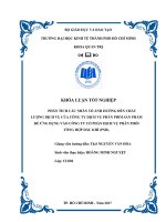 Khóa luận tốt nghiệp: Phân tích các nhân tố ảnh hưởng đến chất lượng dịch vụ của công ty dịch vụ phân phối sản phẩm để ứng dụng vào công ty cổ phần dịch vụ phân phối tổng hợp dầu khí (PSD)