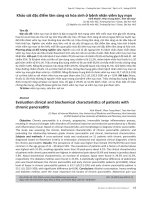 Khảo sát đặc điểm lâm sàng và hóa sinh ở bệnh nhân viêm tụy mạn