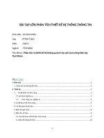 Bài tập lớn: Phân tích và thiết kế hệ thống quản lý học phí tại trường tiểu học Thái Phiên