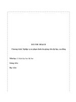 Bài thu hoạch lý luận dạy đại học