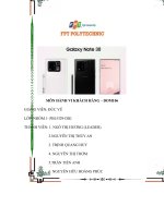 PHÂN TÍCH HÀNH VI KHÁCH HÀNG CỦA SAMSUNG