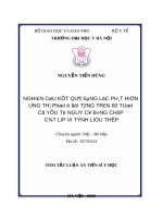 Tóm tắt luận án Tiến sĩ Y học: Nghiên cứu kết quả sàng lọc phát hiện ung thư phổi ở đối tượng trên 60 tuổi có yếu tố nguy cơ bằng chụp cắt lớp vi tính liều thấp