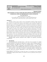 The journey of self exploration boosts international communication of higher education students