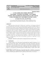 A collaborative model between teachers – student teachers – lecturers during the mathematic pedagogical practicum in Ho Chi Minh City University of education
