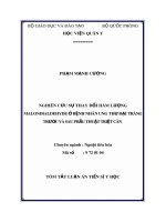 Tóm tắt luận án Tiến sĩ Y học: Nghiên cứu sự thay đổi hàm lượng Malondialdehyde ở bệnh nhân ung thư đại tràng trước và sau phẫu thuật triệt căn