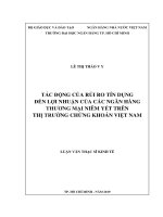 Tác động của rủi ro tín dụng đến lợi nhuận của các ngân hàng thương mại niêm yết trên thị trường chứng khoán việt nam 