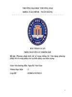 Bài thảo luận Nguyên lý thống kê (Phương pháp tính chỉ số trong thống kê. Vận dụng phương pháp chỉ số trong phân tích sự biến động của hiện tượng)