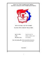 Báo cáo thực tập tốt nghiệp ngành Công nghệ kỹ thuật điện