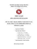 Tiểu luận: Thực trạng phòng vệ rủi ro tỷ giá bằng công cụ phái sinh tại Ngân hàng thương mại cổ phần Á Châu