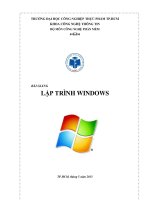 Bài giảng Lập trình windows