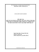 SKKN một số giải pháp giáo dục kỹ năng sống cho học sinh lớp 12 ở trường THPT tĩnh gia 4 thông qua sử dụng bản đồ tư duy dạy học môn địa lý 