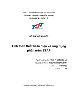 Đồ án tốt nghiệp: Tính toán thiết kế tủ điện và ứng dụng phần mềm ETAP