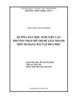 SKKN hướng dẫn học sinh tiếp cận phương pháp đồ thị để giải nhanh một số dạng bài tập hóa học 