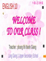 Bài giảng Tiếng Anh 10 - Unit 8: The story of my village (Reading) (Phùng Thị Thanh Giang)