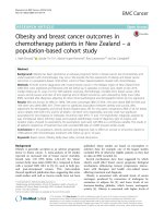 Obesity and breast cancer outcomes in chemotherapy patients in New Zealand – a population-based cohort study