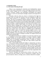 How to establish, organize and maintain ectively the english club at tinh gia 3 high school 