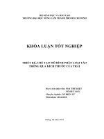 Khóa luận tốt nghiệp: Thiết kế, chế tạo mô hình phân loại táo thông qua kích thước của trái