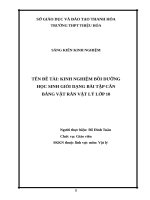 SKKN KINH NGHIỆM bồi DƯỠNG học SINH GIỎI DẠNG bài tập cân BẰNG vật rắn vật lý lớp 10 