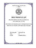 Thảo luận triết 1 bài học tôn trọng khách quan và vận dụng bài học tôn trọng khách quan vào trong lĩnh vực đời sống học tập của bản thân