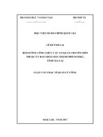 BỒI DƢỠNG CÔNG CHỨC CÁC CƠ QUAN CHUYÊN MÔN THUỘC ỦY BAN NHÂN DÂN THÀNH PHỐ PLEIKU, TỈNH GIA LAI