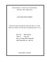 SKKN hướng dẫn học sinh phương pháp liên hệ các vấn đề trong tác phẩm văn xuôi việt nam hiện đại lớp 11 và 12  